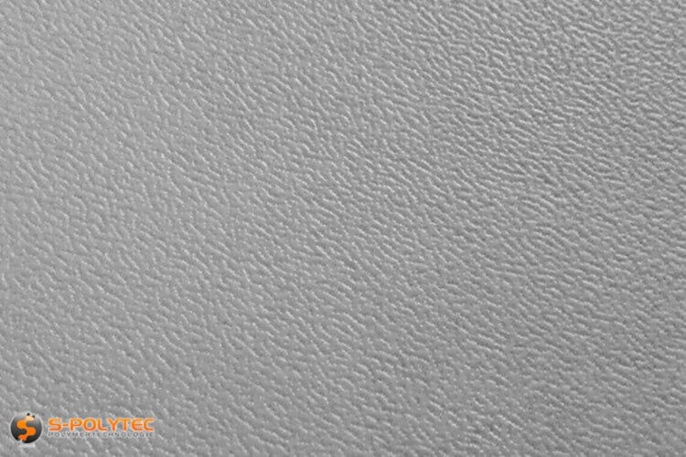Polyethylene (PE) sheets grey (nearly RAL 7042) both side grained 19mm custom cut - detailed view