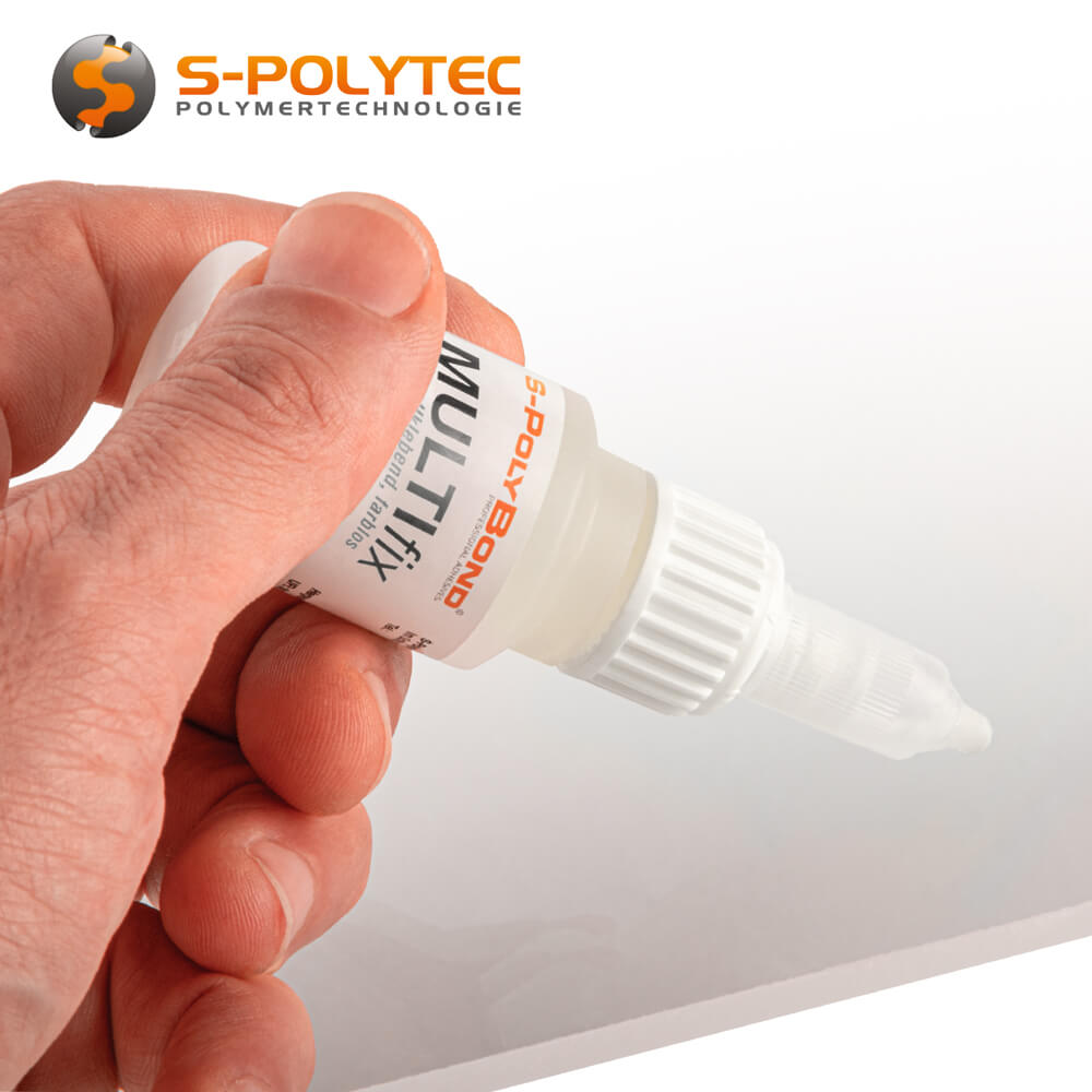 Our MULTIfix cyanoacrylate instant glue has very fast functional strengths for plastics, leather, EPDM, rubber, etc.