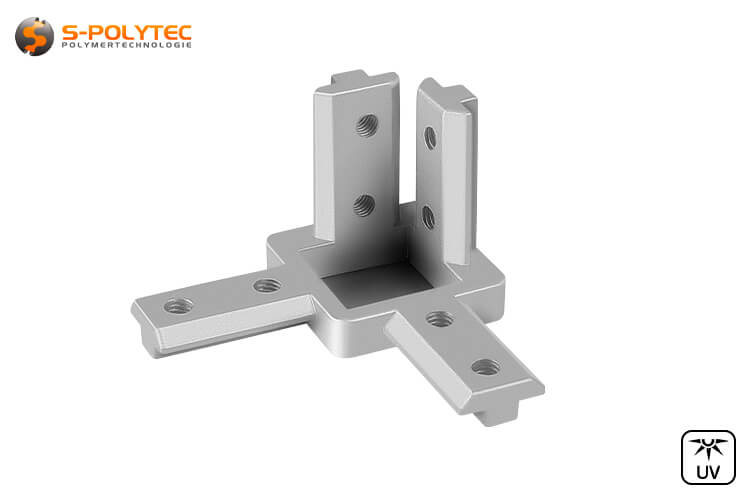 The slot-in profile connectors are available in three sizes for profiles in 20x20mm, 30x30mm and 40x40mm