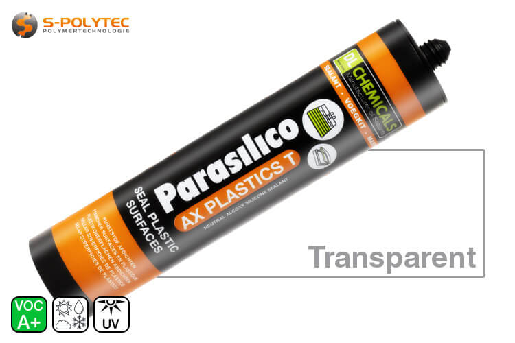 Parasilico AX Plastics T silicone sealant, plastic adhesive especially for polycarbonate