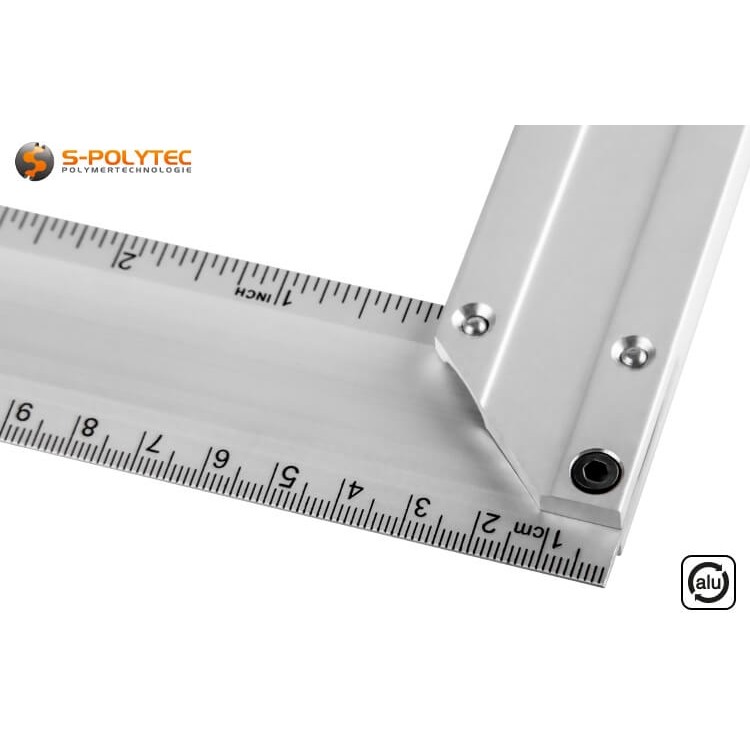 The flat angles with stop have an exact angle of 90 degrees for precise marking