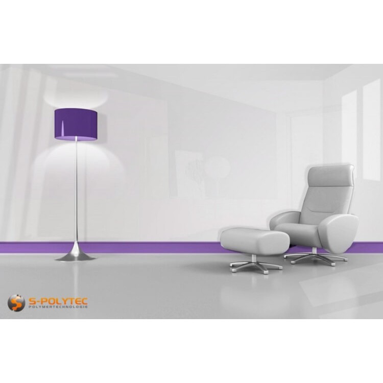 DecoVitas Snow-White 1.0mm thickness - self-adhesive, high glossy decor-panels white in custom cut 