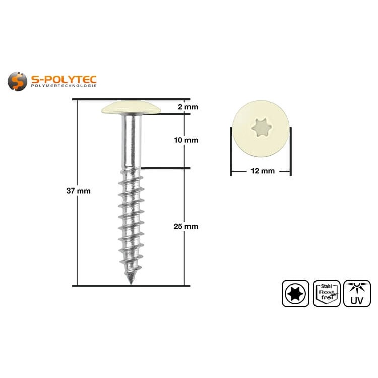 The HPL screws in White with facade approval are suitable for facade cladding with Trespa® Meteon® FR