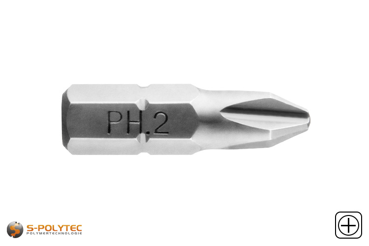 Our cross bits made of S2 steel for Phillips screws impress with their enormous service life