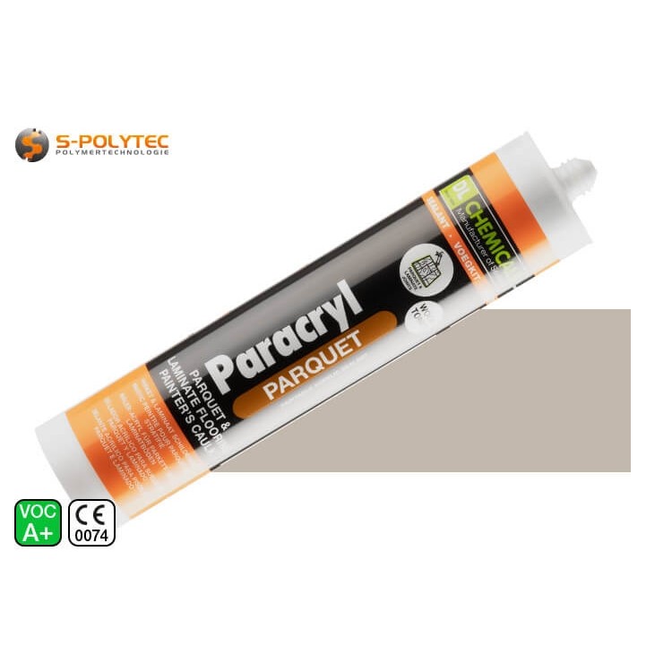 Paracryl Parquet Grey Beige 310ml - Parquet acrylic for trendy grey wooden floors, floorboards, parquet, skirting boards and laminate