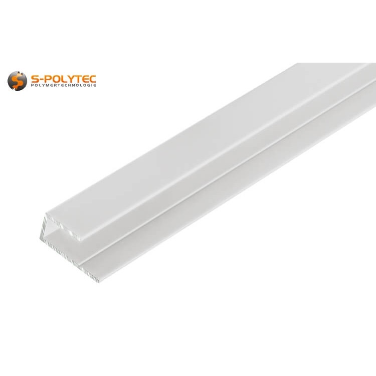 The white U-profiles made of solid aluminium are suitable for finishing panels with a thickness of 3mm, 6mm or 8mm, depending on the version