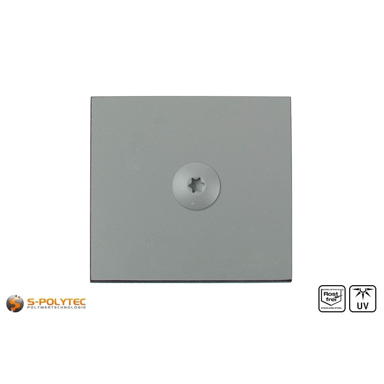 HPL board with HPL screw dust grey
