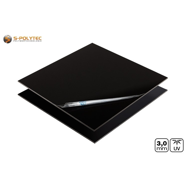 Aluminum composite panels with one-sided matt, one-sided glossy surface