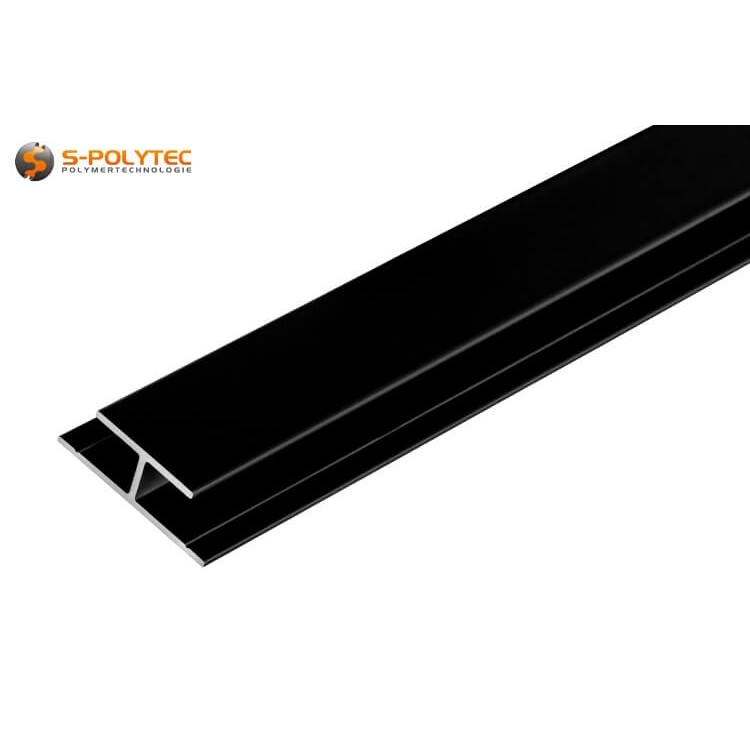 The black aluminium H-profiles are available with a clamping range of 3mm, 6mm or 8mm