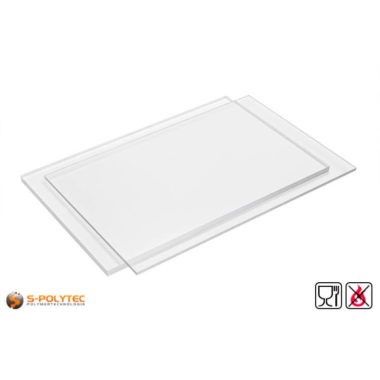 Our transparent PETG sheets with approval for food contact