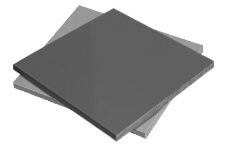 Hard-PVC sheets cut to size by S-Polytec - Solid sheets 100% Made in Germany