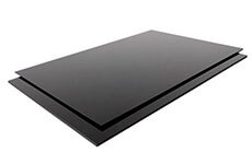 Example of our polystyrene sheets in a favorable cur – black, white, matt or glossy from S-Polytec