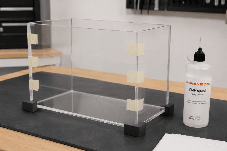 Bonding an acrylic glass aquarium with S-Polybond PMMAprofi