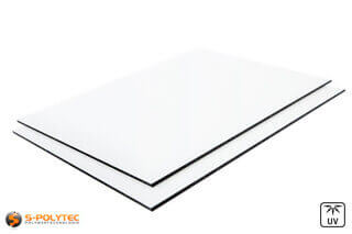 Our aluminium composite panels with white surface for outdoor use
