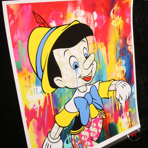 Pinocchio Graffiti - Elaborate 3D construction by Ben Allen - Hand-signed and strictly limited