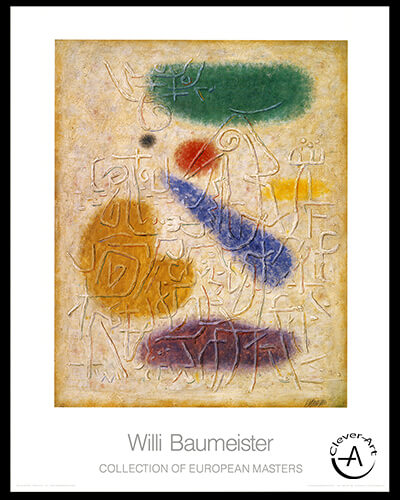 Art print by Willi Baumeister from the series Collection of European Master on heavy paper, measuring 90x70cm