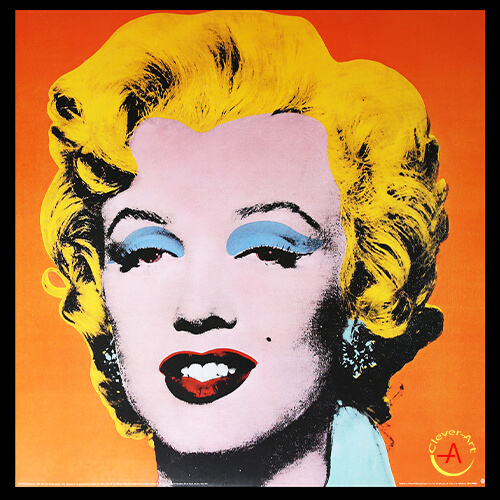 Art print from 1995 - Andy Warhol (after) - Marilyn in Orange, size 65x65cm