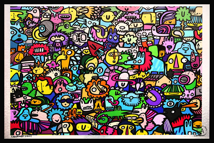 Hand-signed UV print on our aluminium composite panels by Kev Munday from Great Britain