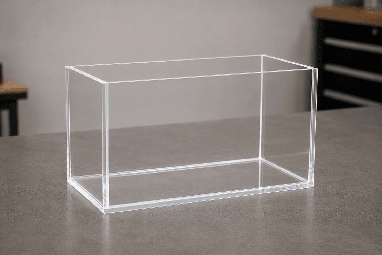Fully assembled small acrylic glass aquarium
