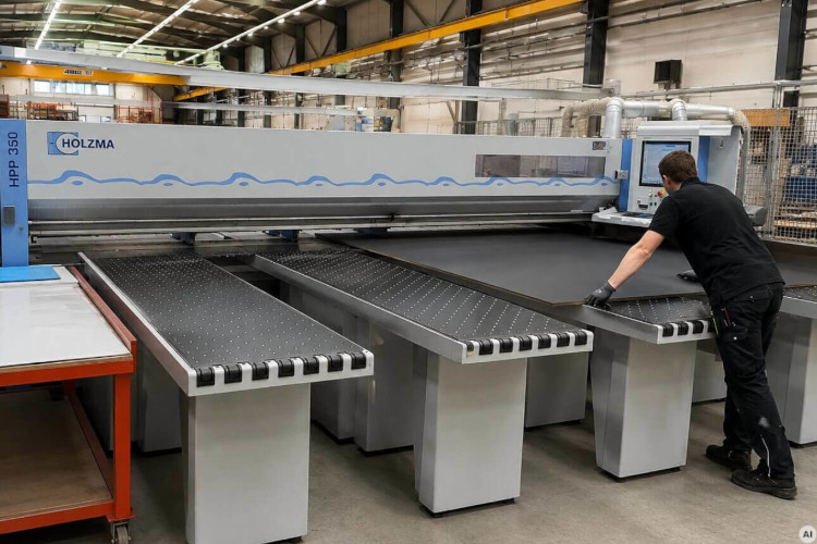 Cutting HPL to size on the HOLZMA HPP 350 at S-Polytec