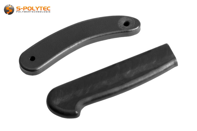 Knife handles made from ABS recycled plastic by S-Polytec