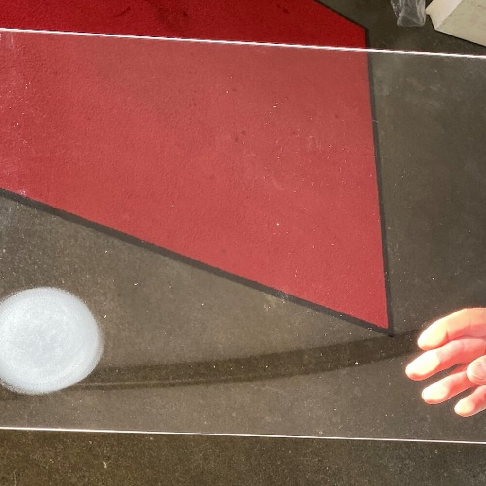 PMMA Acrylglas mit 3000er Schliffbild vor dem Polieren