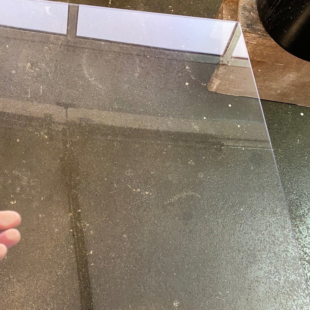 PMMA Schliffbild nach einer Minute vollst&auml;ndig auspoliert