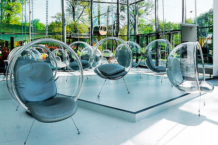 Modern designer chairs are not infrequently made of Plexiglas® or more precisely acrylic glass